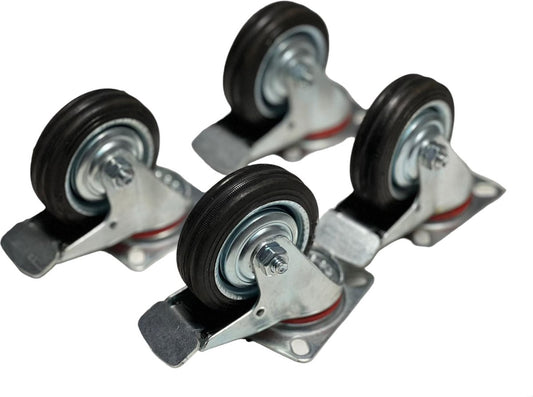 4 Stuks- Set-Zwenkwielen - 75mm